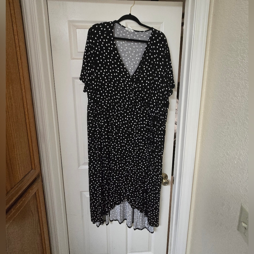 Maternity Maurices Black and White Flutter Sleeve Sundress